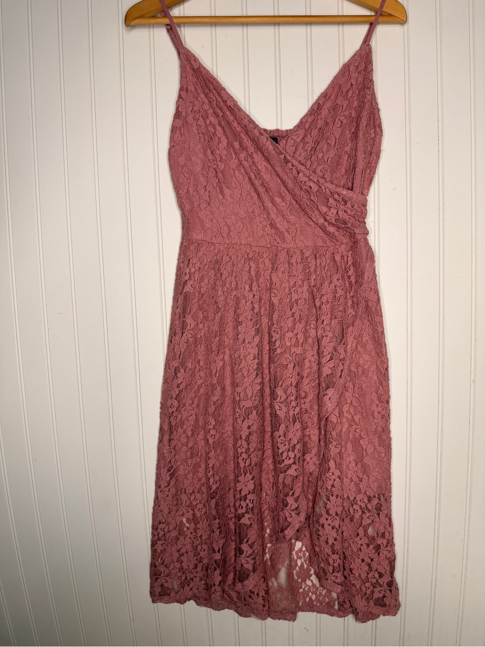 Abercrombie & Fitch Dusty Rose Lace Midi Dress